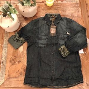 Third & Army Denim Button Down